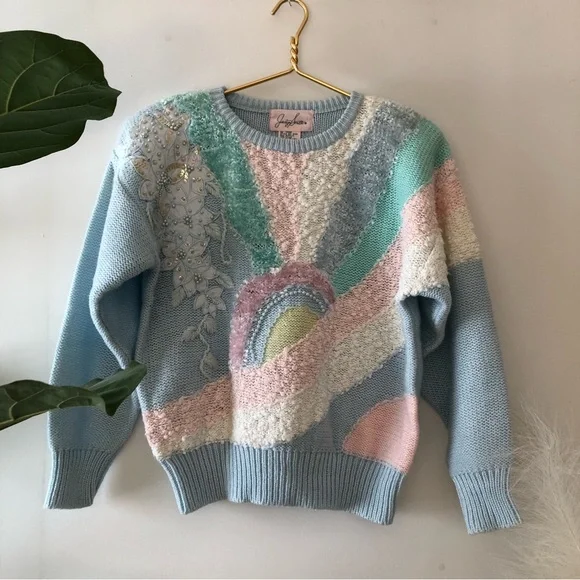True Vintage Knit embroidered Sweater - Picture 4 of 9